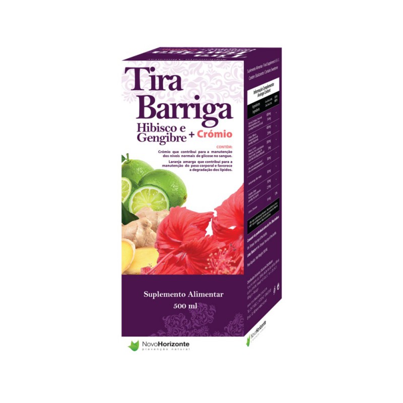 TIRA BARRIGA HIBISCO E GENGIBRE COM CROMIO 500 ML NOVO HORIZONTE