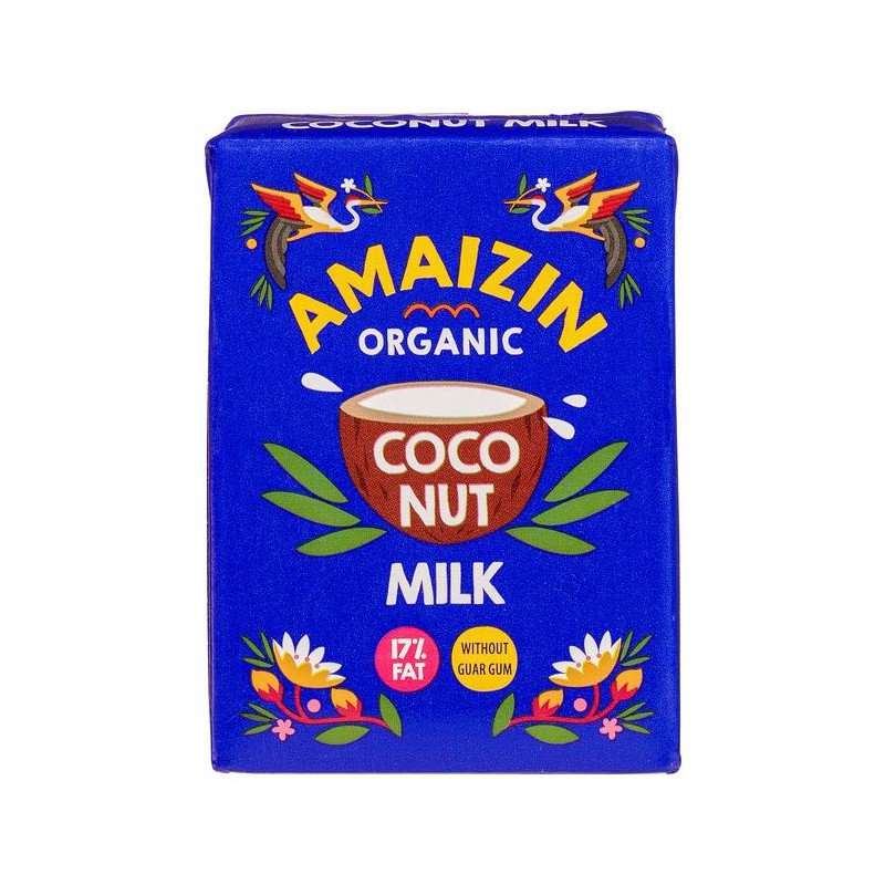LEITE DE COCO SEM GOMA GUAR AMAIZIN SRI LANKA BIO 200 ML 
