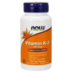 VITAMINA K2 100 MCG 100 CAPS NOW