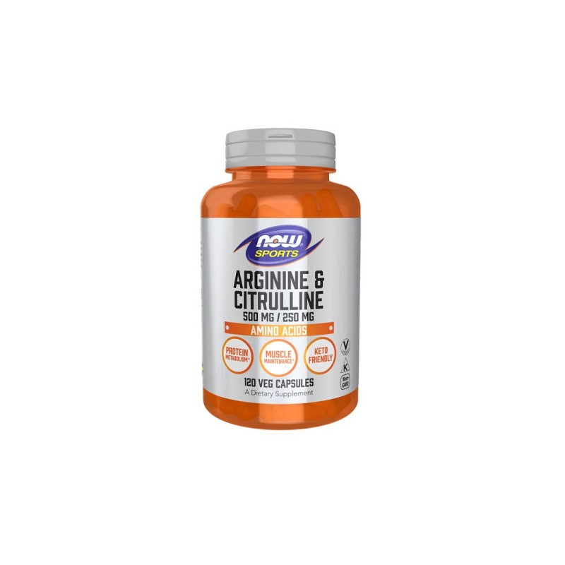 ARGININE 500 MG CITRULLINE 250 MG 120 CAPS NOW