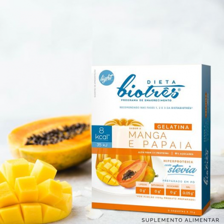 DB3 GELATINA MANGA PAPAIA 2 SAQUETAS DIETA BIOTRÊS