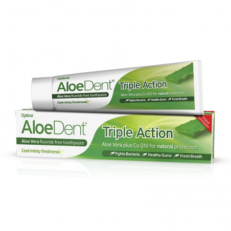 ALOEDENT TRIPLE ACCION DENTIFRICO SEM FLUOR 100 ML
