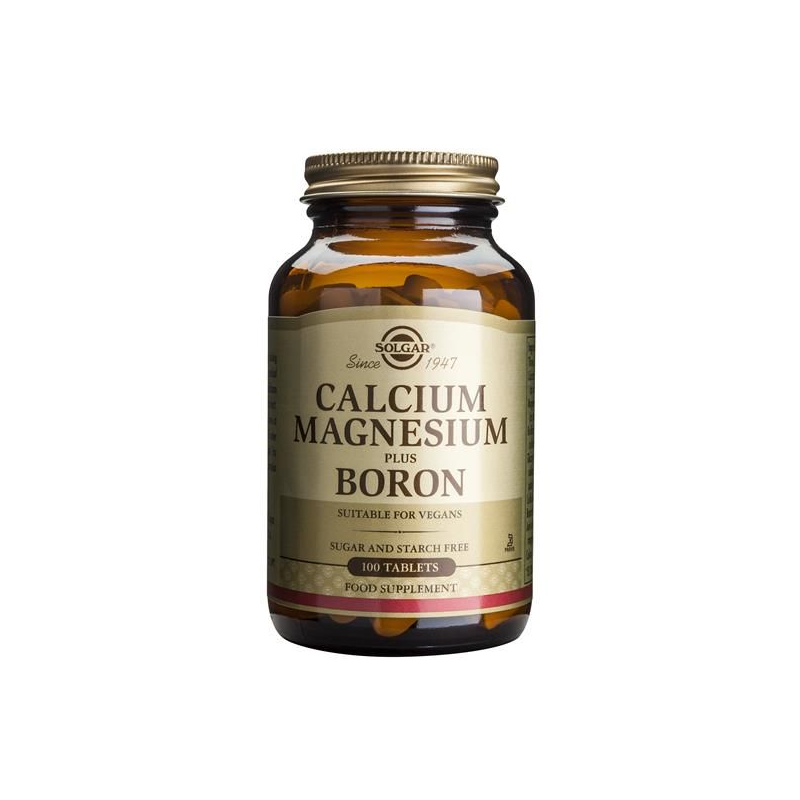 SOLGAR CALCIUM + MAGNESIUM + BORON 100 TABS