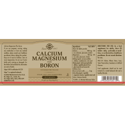 SOLGAR CALCIUM + MAGNESIUM + BORON 100 TABS