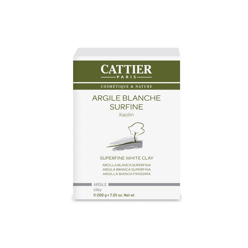 ARGILA BRANCA SUPERFINA  200 GRAMAS CATTIER