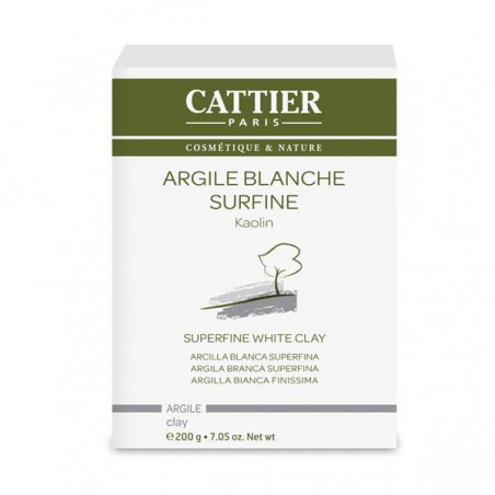 ARGILA BRANCA SUPERFINA  200 GRAMAS CATTIER