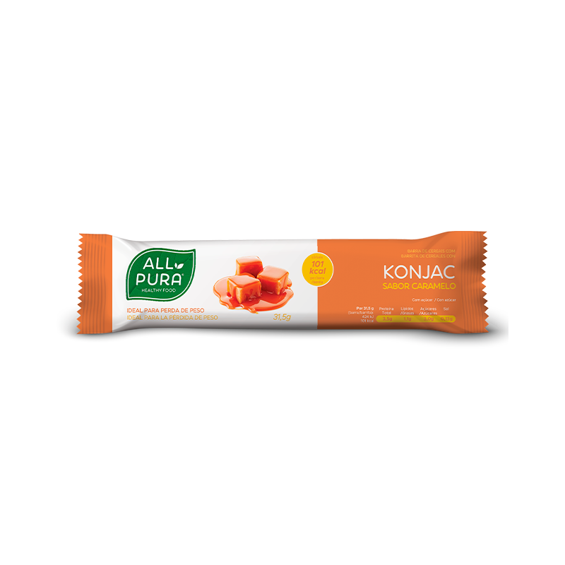BARRA DE CEREAIS COM KONJAC CARAMELO 31.5 G ALPURA 