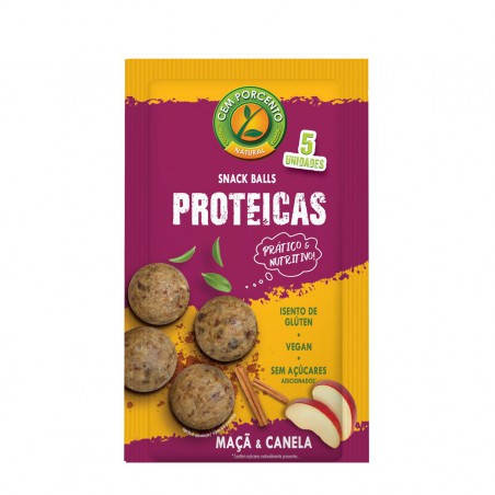SNACK BALLS PROTEICAS MACA CANELA 30 GRS CEM PORCENTO
