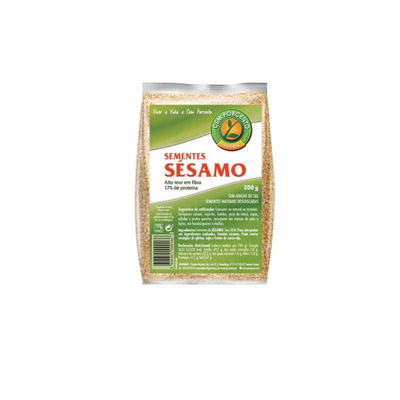 Sementes de Sésamo 200 G cem porcento 