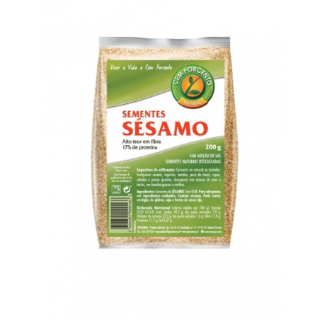 Sementes de Sésamo 200 G cem porcento 