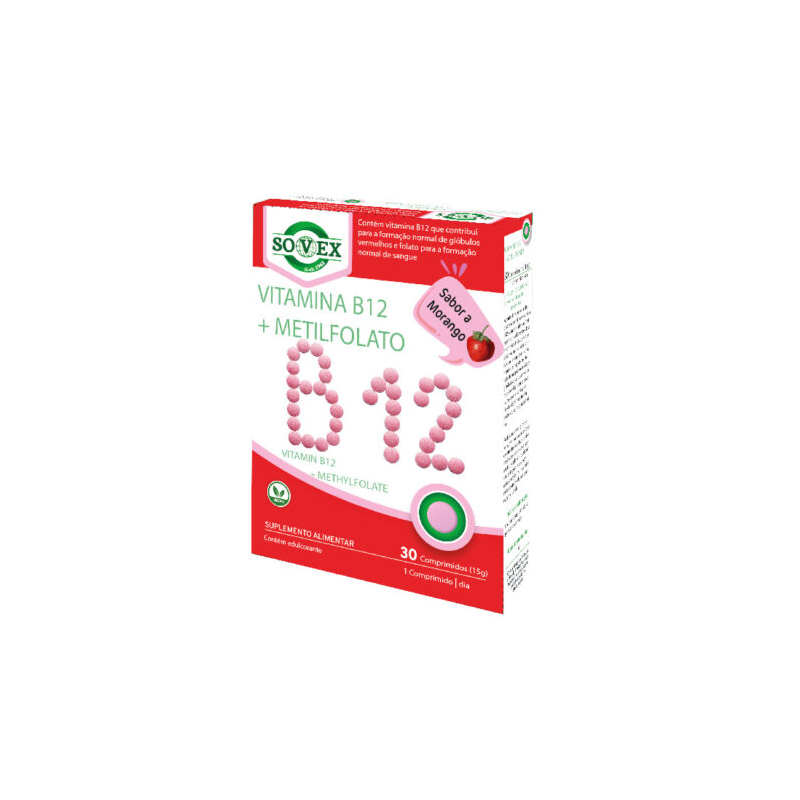 VITAMINA B12  MAIS METILFOLATO 30 COMPRIMIDOS SOVEX