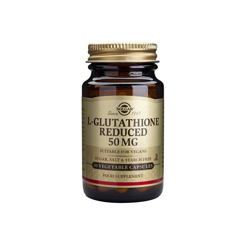 SOLGAR L GLUTATHIONE 50 MG 30 CAPS REDUZIDO REDUCED