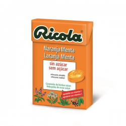 RICOLA LARANJA MENTA 50 GRAMAS   S/ ACUCAR