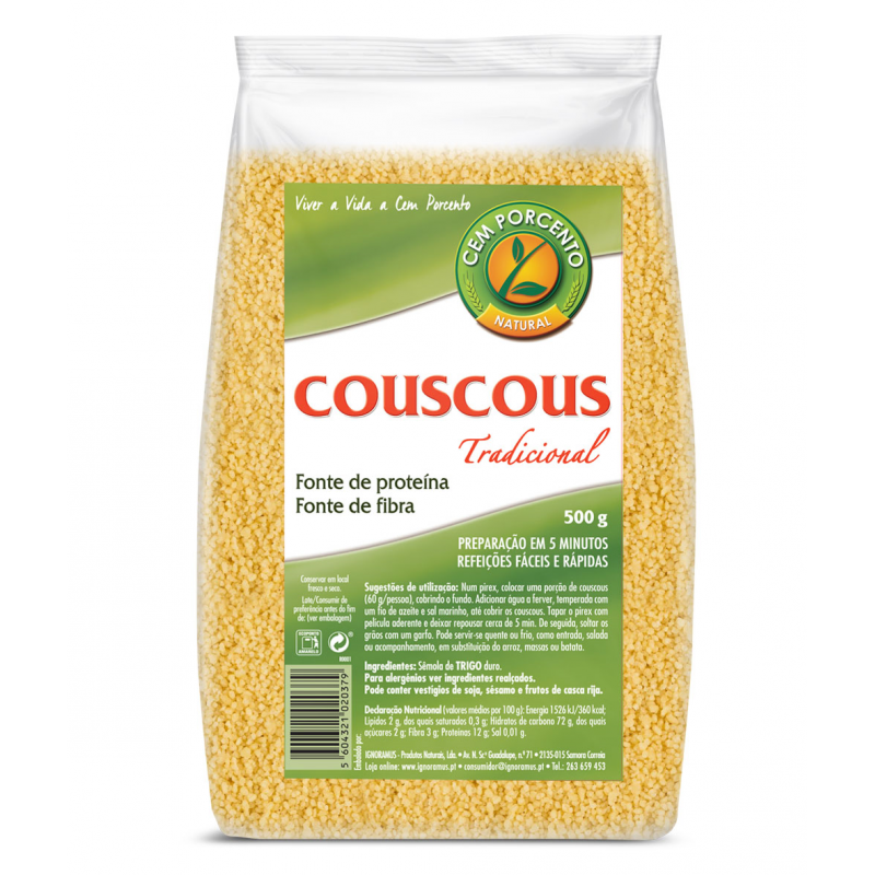 COUSCOUS TRADICIONAL 500 GRS CEM PORCENTO