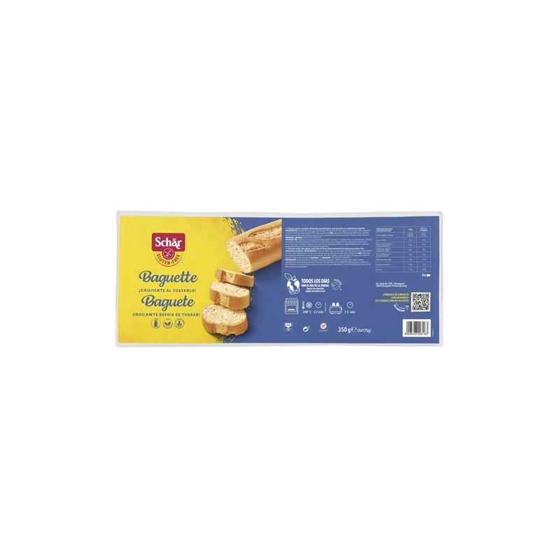 BAGUETTES PRÉ-COZIDAS SEM GLÚTEN 350 G