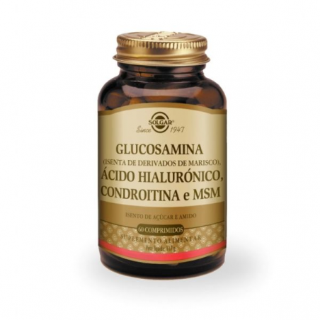 GLUCOSAMINA + ACIDO HIALURONICO + CONDROITINA + MSN 60 COMP SOLGAR