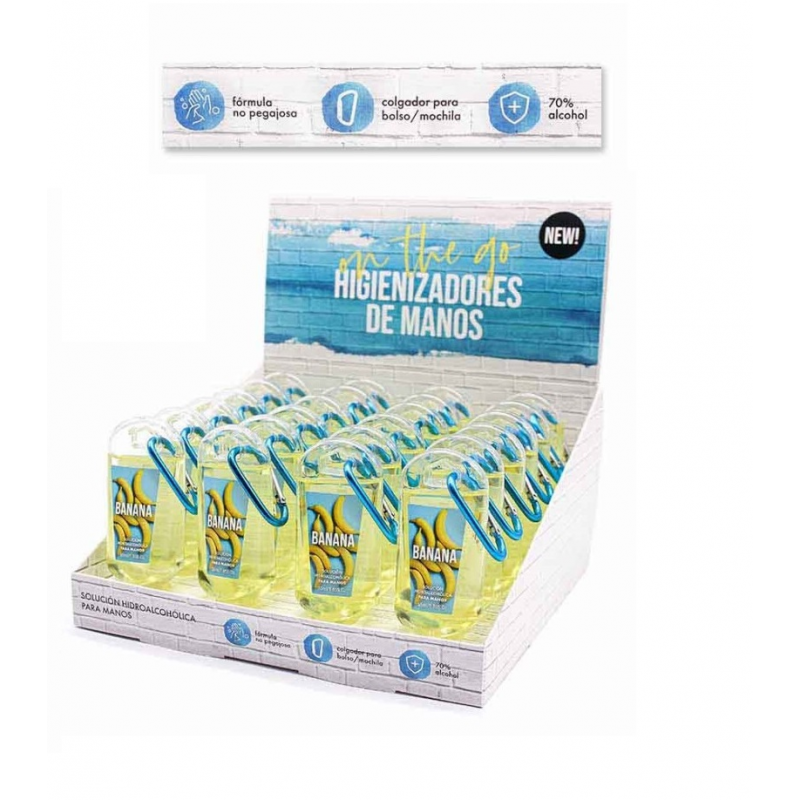 GEL DESINFETANTE BANANA COM MOSQUETAO 55 ML STRAW BERRY
