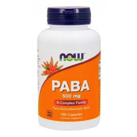 PABA 500mg 100 CAPSULAS NOW