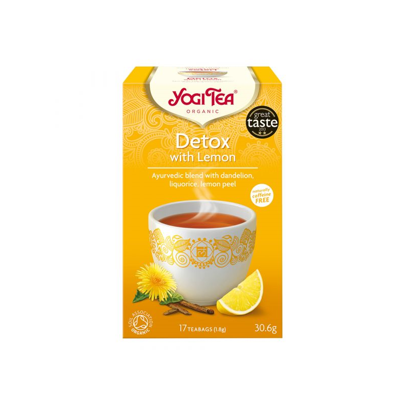 DETOX E LIMAO YOGI TEA BIO 17 SAQ 