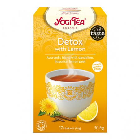 DETOX E LIMAO YOGI TEA BIO 17 SAQ 