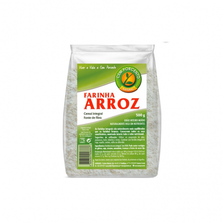 FARINHA DE ARROZ 500 GRS CEM PORCENTO