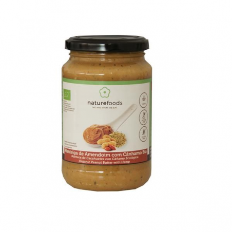 MANTEIGA DE AMENDOIM COM CÂNHAMO BIOLÓGICA 350 G