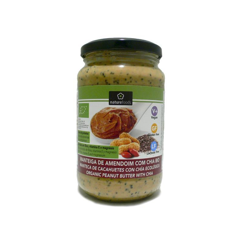 MANTEIGA DE AMENDOIM COM CHIA BIOLÓGICA 350 G NATUREFOODS