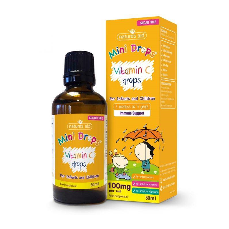 VITAMINA C DROPS 100 MG 50 ML GOTAS INFANTIL NATURES AID 