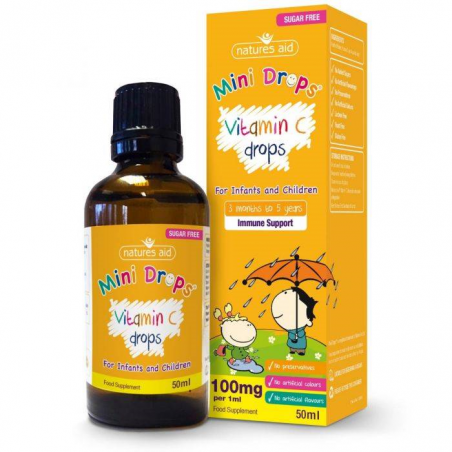 VITAMINA C DROPS 100 MG 50 ML GOTAS INFANTIL NATURES AID 