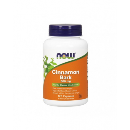 Cinnamon Bark 600 mg 120 cápsulas  Now