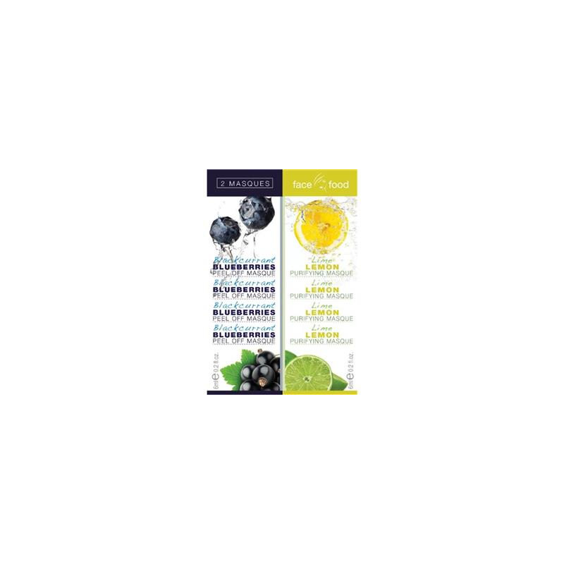 MÁSCARA FACIAL GROSELHA MIRTILO + LIMA LIMÃO 12 ML 