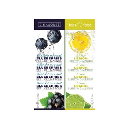 MÁSCARA FACIAL GROSELHA MIRTILO + LIMA LIMÃO 12 ML 