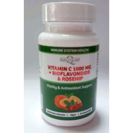 VITAMINA C 1000 MG + BIOFLAVONOIS E ROSEHIP S QUALITY OF LIFE