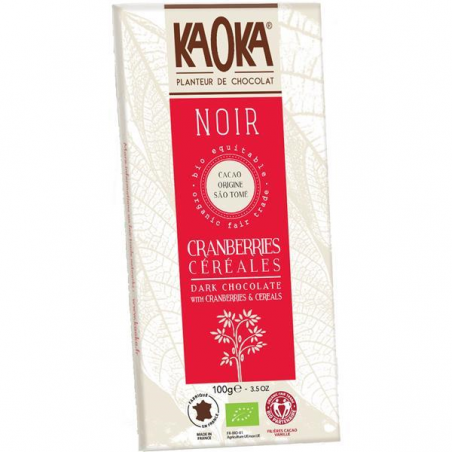 Chocolate preto arando 66% bio fair trade  Kaoka