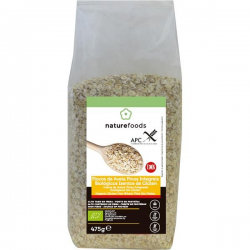 FLOCOS AVEIA INTEGRAIS FINOS BIO SEM GLÚTEN 475 G  NATUREFOODS