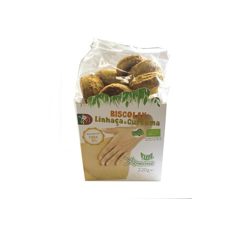 BISCOITOS DE LINHACA E CURCUMA 220 GRS BIO BISCOLAX 