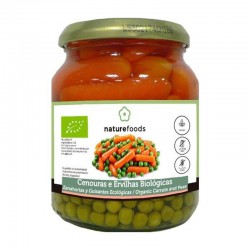 CENOURAS E ERVILHAS COZIDAS BIO  340 GRS  NATUREFOODS  