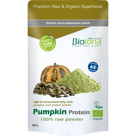 PUMPKIN PROTEIN RAW POWDER BIO 300 G BIOTONA