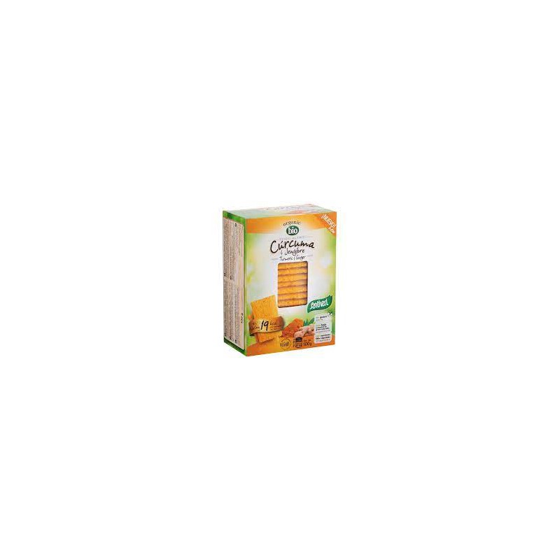 TOSTAS COM CURCUMA E GENGIBRE BIO 100 GRS SANTIVERI 