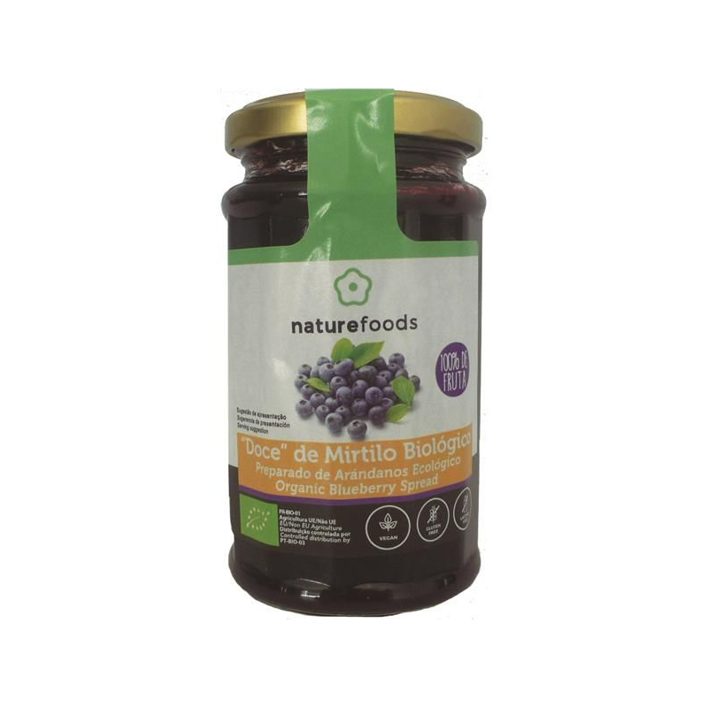 DOCE DE MIRTILO BIO NATURFOODS 240 G DOCE 100% FRUTA