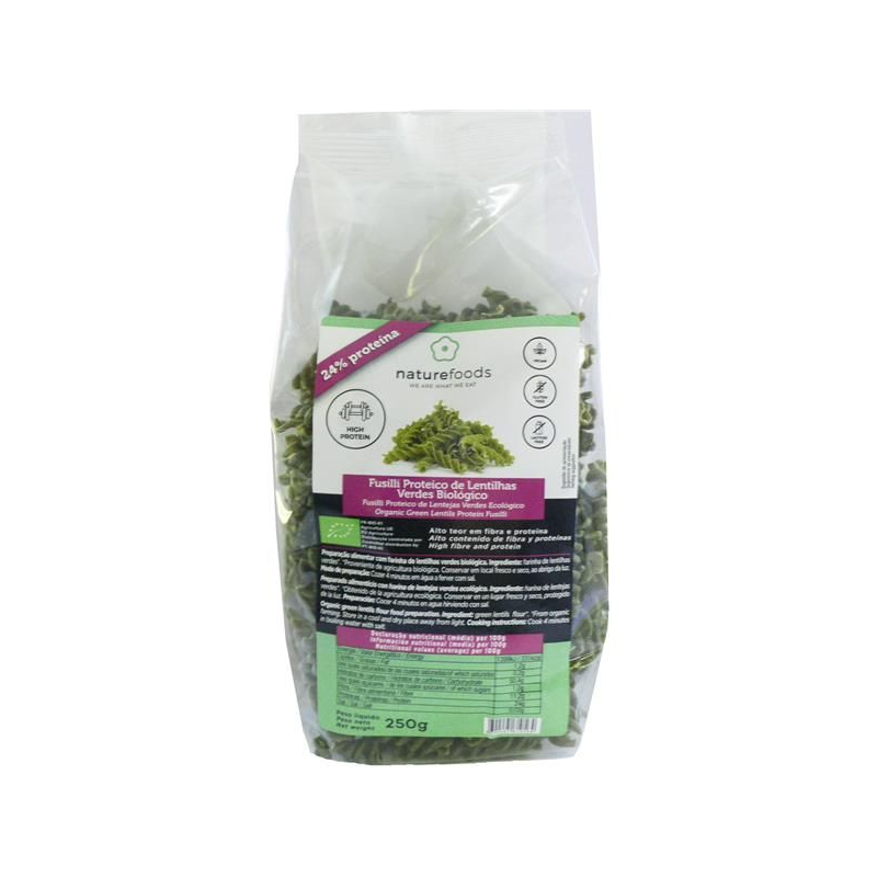 FUSILLI PROTEICO DE LENTILHAS VERDE BIO 250 G