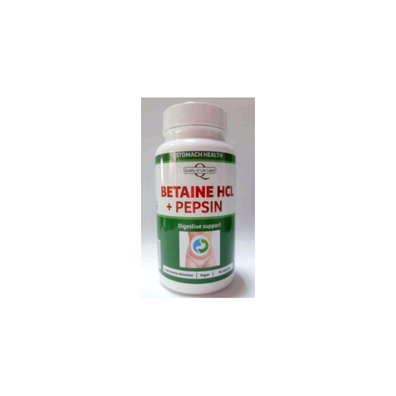 BETAINE HCL + PEPSIN 90 COMPS QUALITY OF LIFE