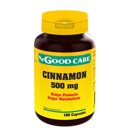 CINNAMON 500 MG 100 CAPS CANELA GOOD CARE