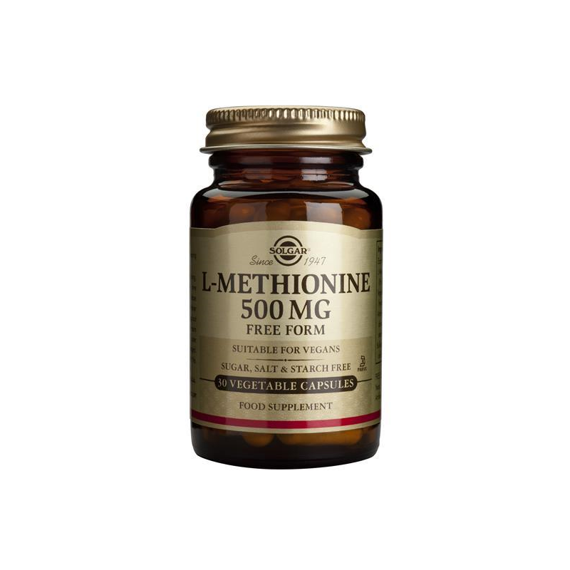 Solgar L-Methionine 500mg 30 cápsulas vegetais