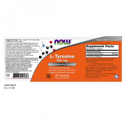 L TYROSINE 500 MG 60 CAPS NOW