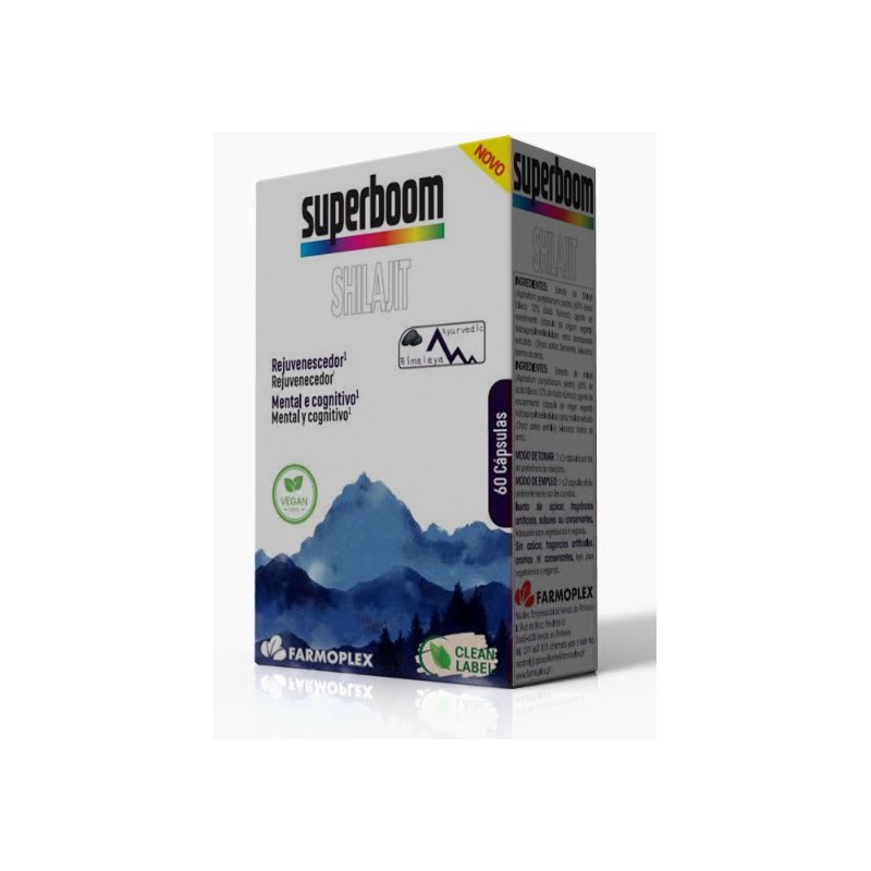 SUPERBOOM SHILAJIT 60 CAPSULAS VEGAN FARMOPLEX