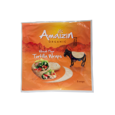TORTILHA WRAPS AMAZIN BIO 240 G 6 UNIDADES 