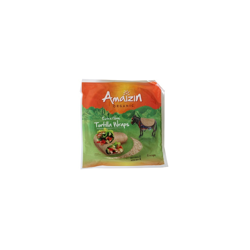 Tortilha Wrap 6 EXTRA FIBRA AMAIZIN 240 GRAMAS