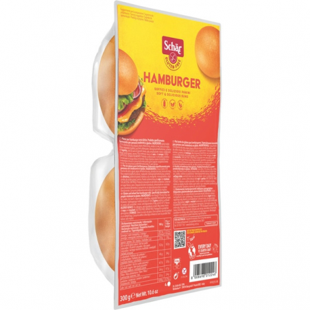 PÃO ISENTO DE GLÚTEN PARA HAMBURGUERES 300 G SCHAR