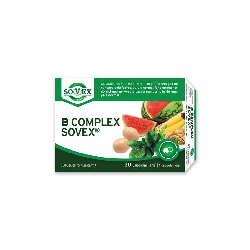 B COMPLEX 30 CÁPSULAS SOVEX VITAMINAS 